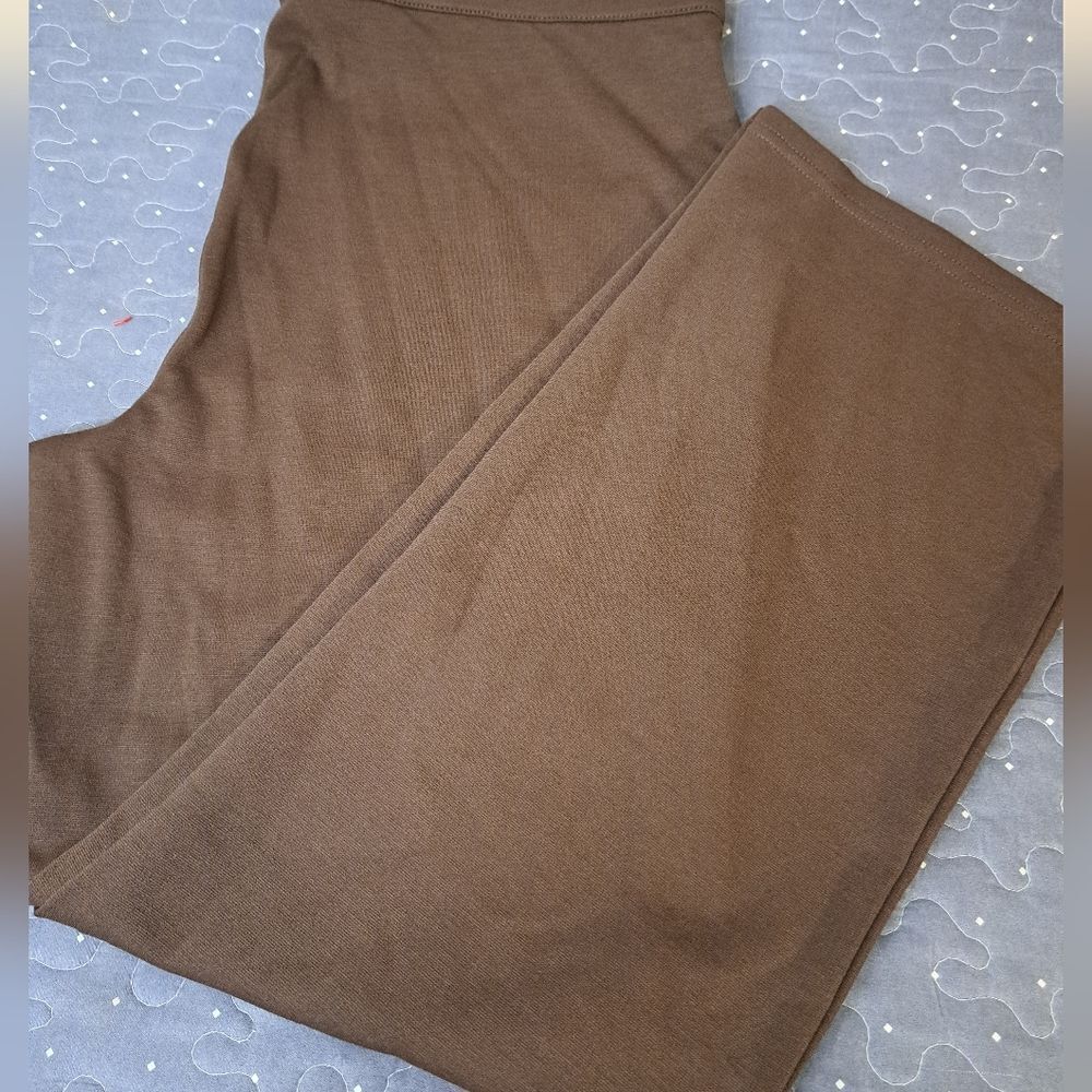 Liz Claiborne brown pull on pants size Large petite